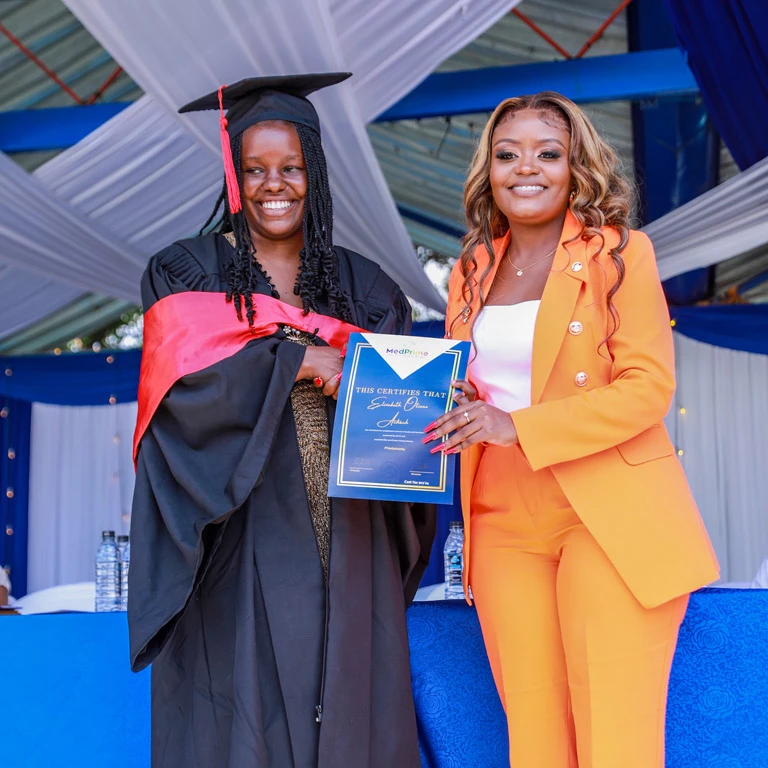 MedPrime students learning in a modern classroom